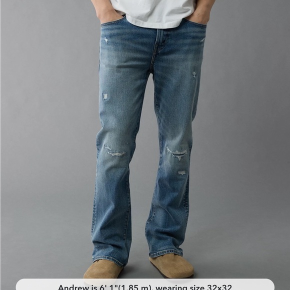 pack American Eagle Outfitters Blue Bootcut Jeans for Men